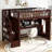 Twin Size Loft Bed With Movable Desk And Storage Shelf-793336608-793336611