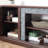 70" TV Stand With 2-Door Storage, Faux Stone Media Console Cabinet-409675435
