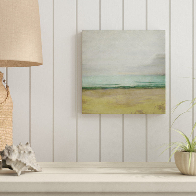Waterline I, peinture sur toile, H 12 po x l 12 po