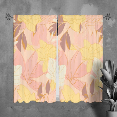 Rideaux à motif floral - 6072