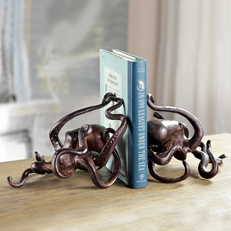 Paire de serre-livres Octopus