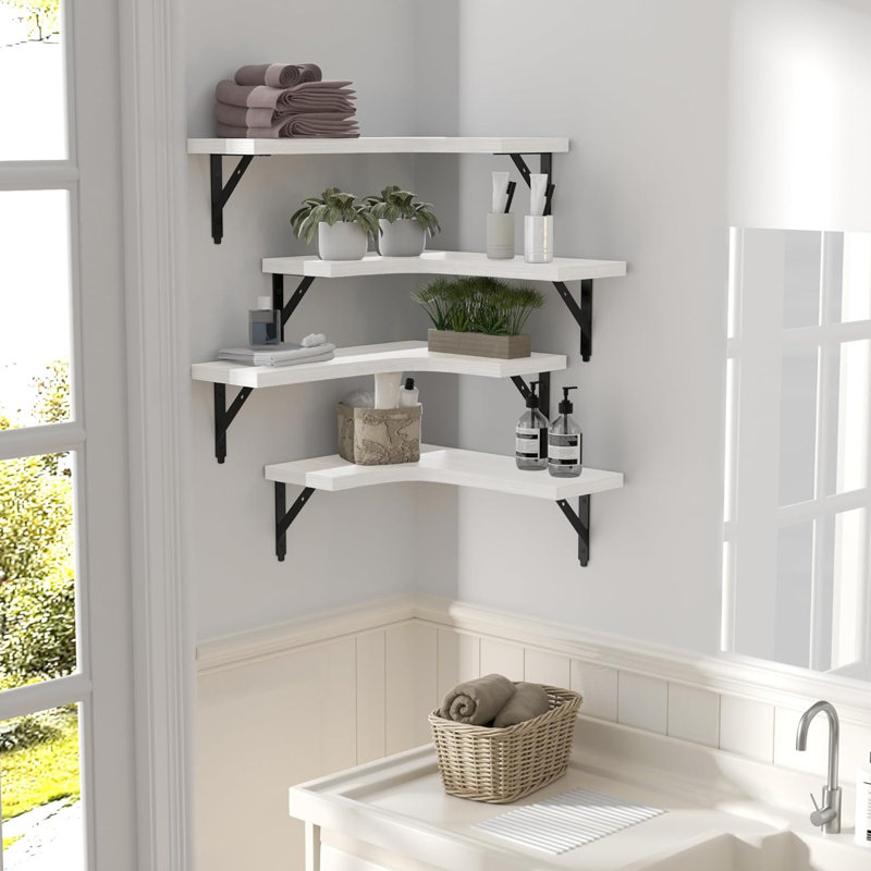 Étagères de salle de bain Pjotrs, Blanc