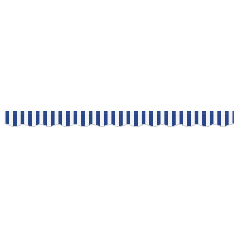 Breakwater Bay 20cm D Retractable Patio Awning, Blue/White Striped, 230 cm W x 20 cm D