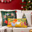 Deck The Halls Abstract Green Square Cushion
