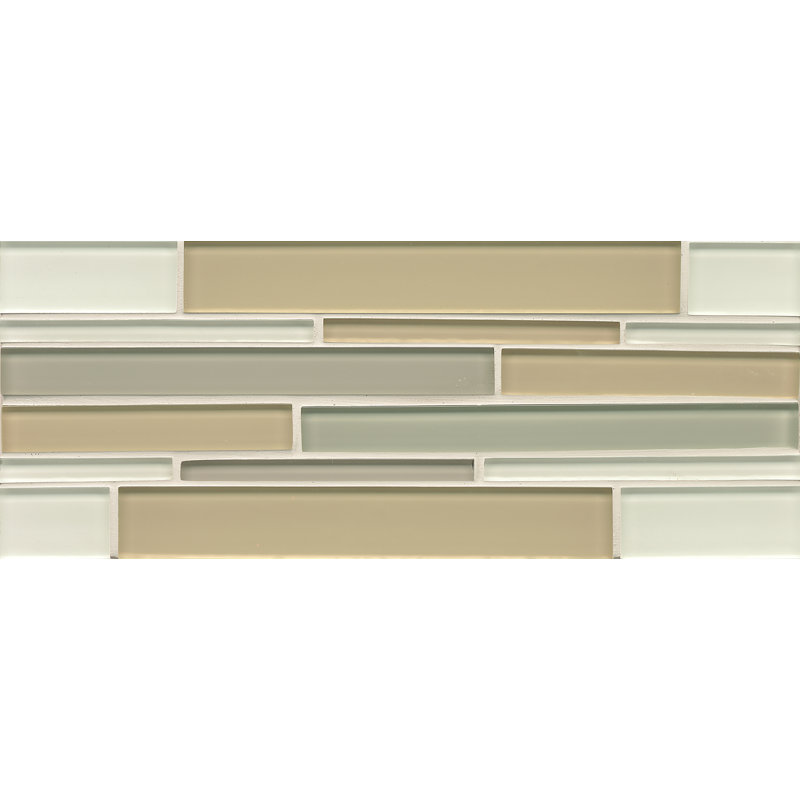 Hamptons Random Sized Glass Linear Mosaic Wall & Floor Tile, Sag Harbor