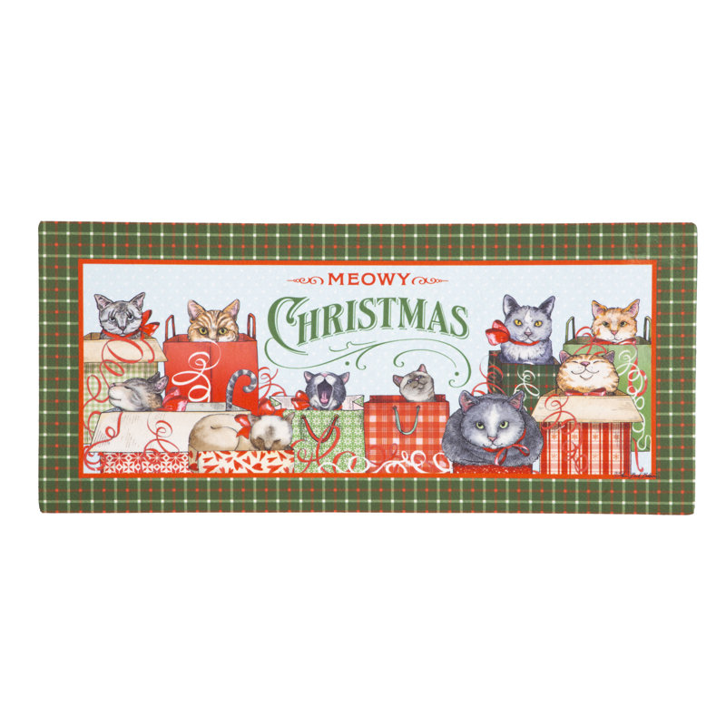 Tapis de Noël Meowy Sassafras