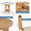 Table d'appoint ronde à 2 niveaux avec pieds fuselés, petite table de bout pour le salon, chambre à coucher-1011528247