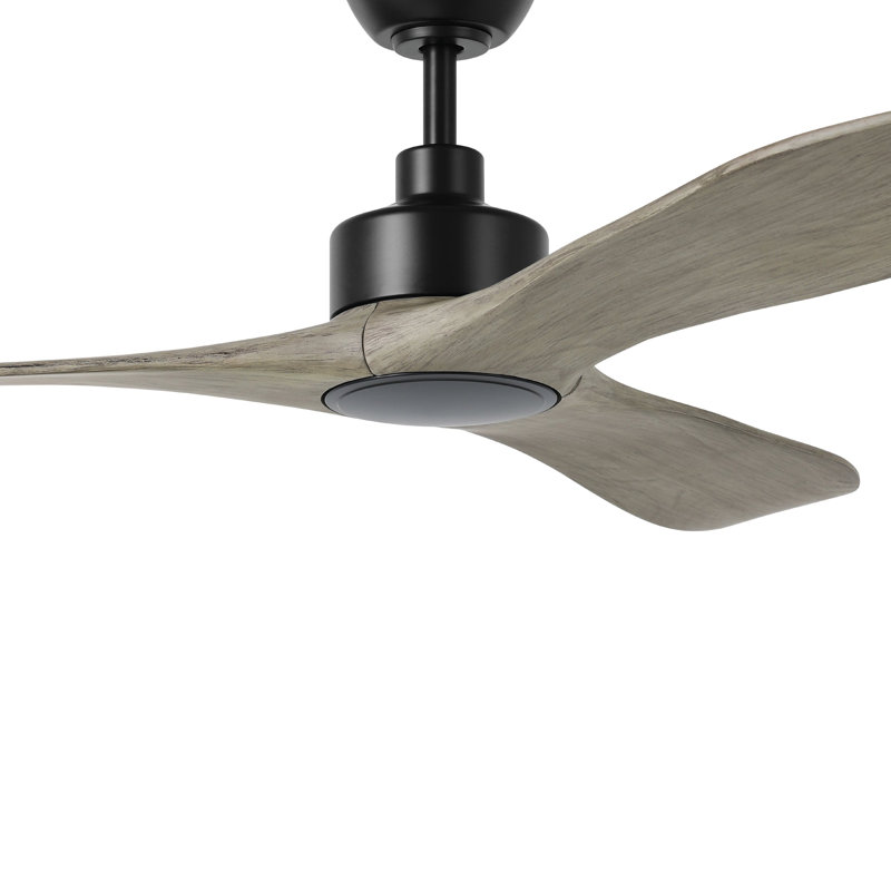 Zionne 60 inch Ceiling Fan, Gray Wood, Black