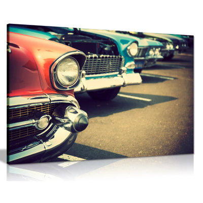 Vintage Cars - Wrapped Canvas Print