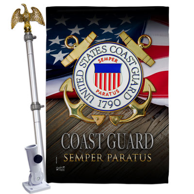 Double Sided 40'' H x 28'' W Polyester Flag Set