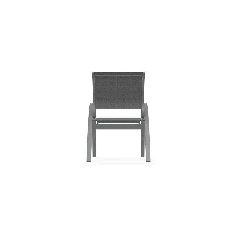 Aruba II Outdoor Dining Chair, Graphite, Titanium Sunbrella®