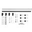 Ensemble de quincaillerie pour porte de grange coulissante double texture en noyer-118164035