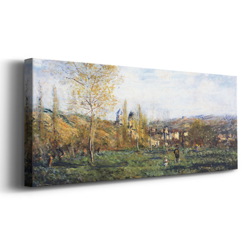 «Springtime in Vetheuil», 1880, toile tendue avec châssis, H 12 po x l 30 po x P 1,5 po