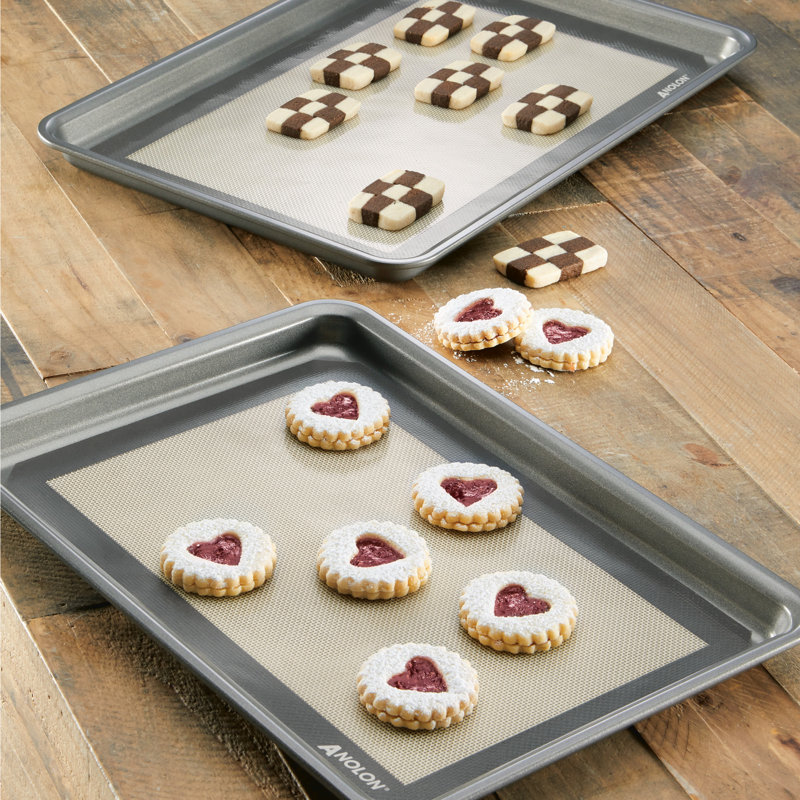 Anolon Advanced Bakeware Silicone Nonstick Baking Mat Set, 2-Piece