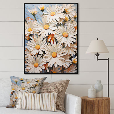 Motif de marguerites blanches élégantes - imprimé