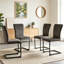 Culain Modern Velvet/Suede Upholstered Cantilever Dining Chair-854781543-870999596