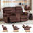 Manual Loveseat Reclining Sofa Couches with Console Double Recliner-1355964377