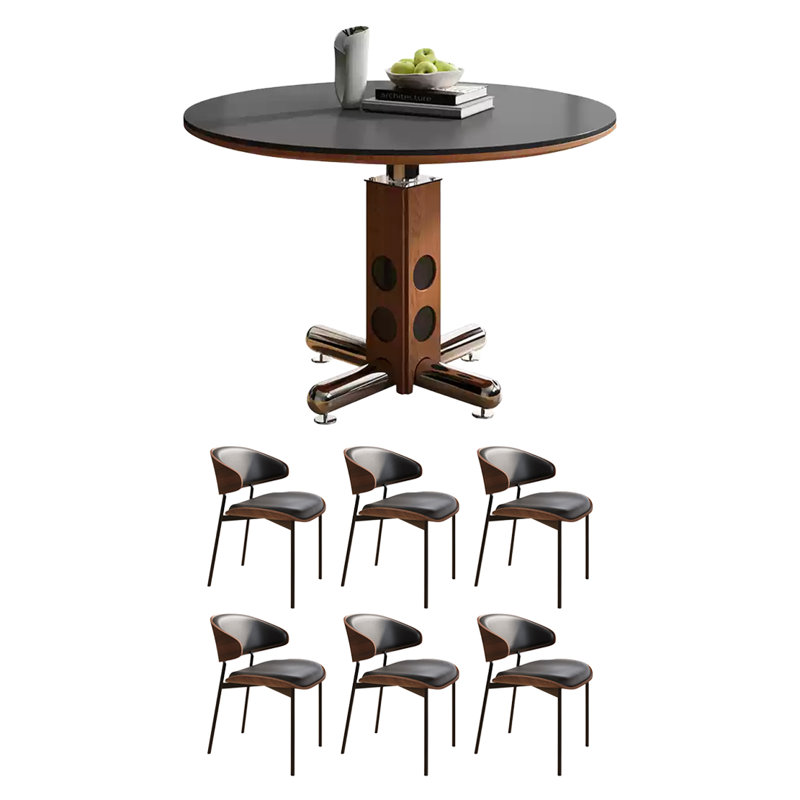 Table de salle à manger ronde Bauhaus, H 29,52 po x L 43,3 po x l 43,3 po