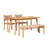 Lonan 4 - Person Acacia Solid Wood Patio Dining Set Rectangular Table