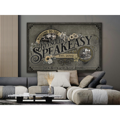 Enseigne de bar Speakeasy personnalisée sur métal