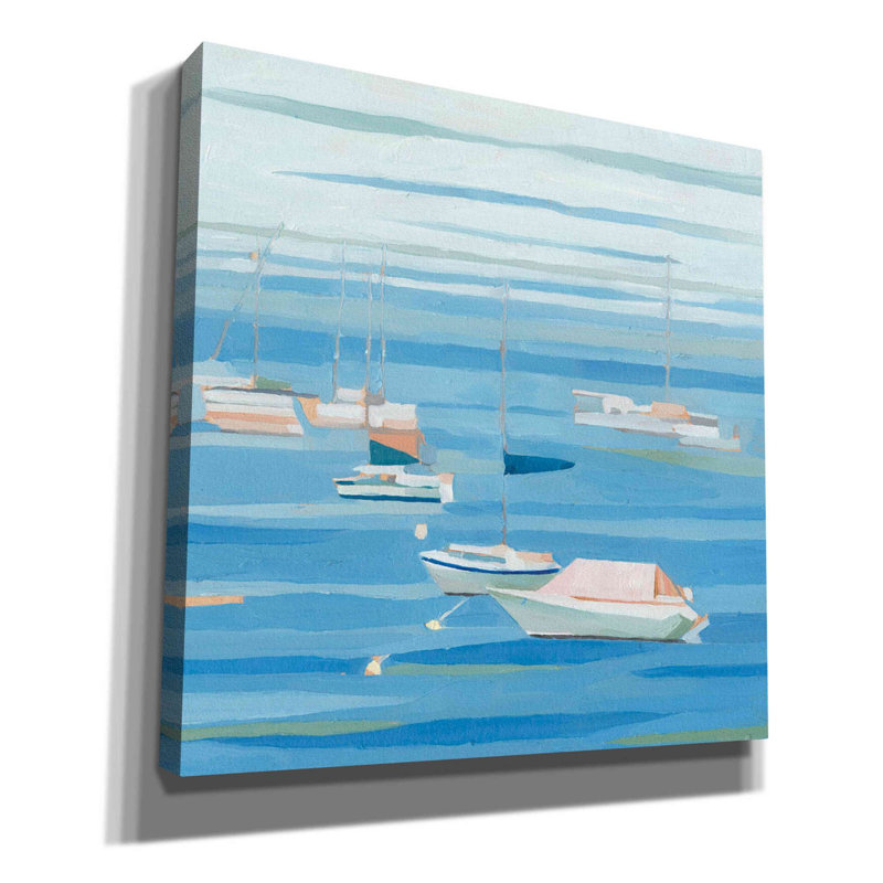 «Summer Regatta I» par Emma Scarvey, art mural sur toile, H 12 po x l 12 po x P 0,75 po