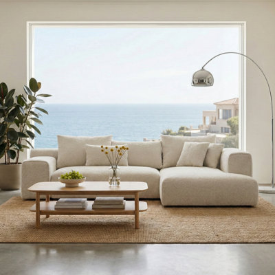 Acanva Imola L-Shaped Sofa with Chaise