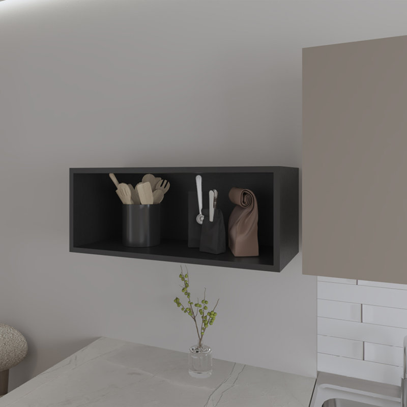 Armoire murale Axtell, cuisine, noir