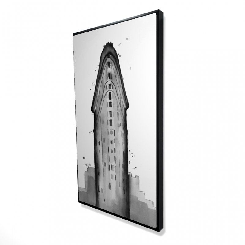 Flatiron building - 24"x48" Framed canvas