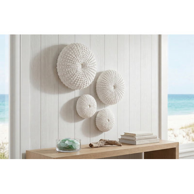 Oursin, art mural, ensemble de 4