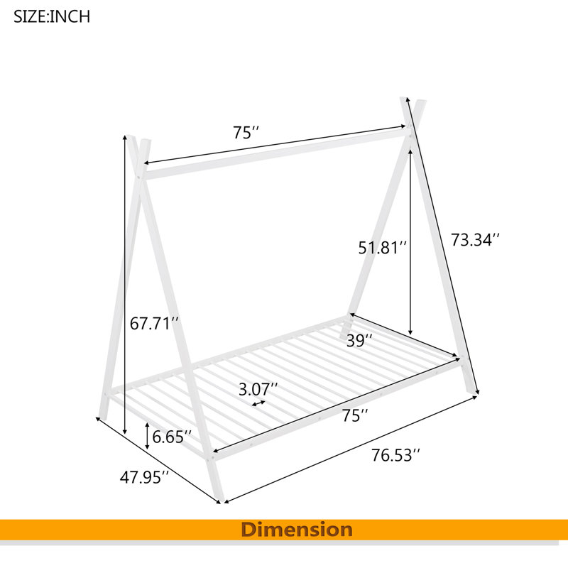 Structure de lit House House, Blanc