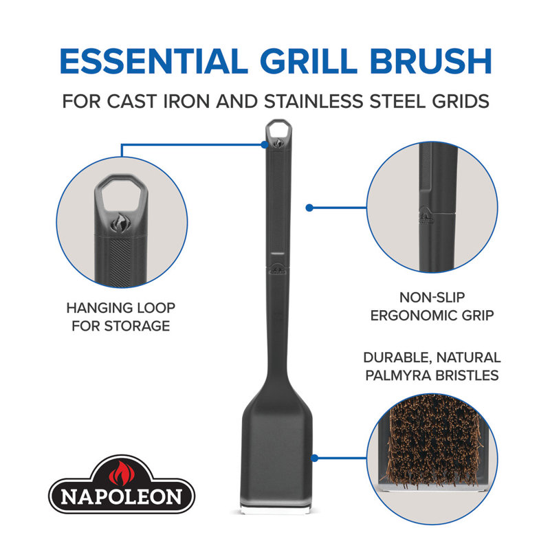 Brosse pour barbecue avec poils de palmier