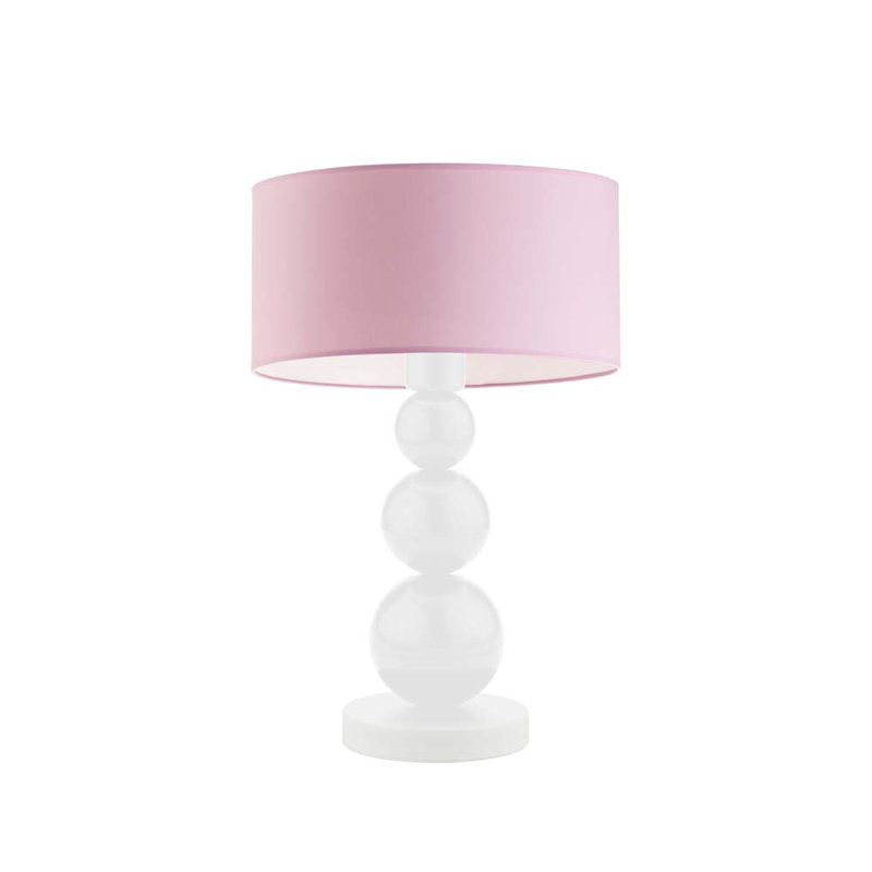 Henrika Metal Desk Lamp, Light Pink, White