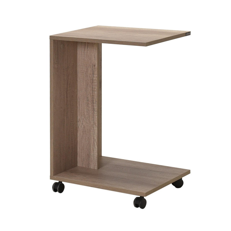 Modern Side Table, Light Walnut , 13.8 x 25.6 x 17.7 inches | 100% Melamine Coated Particle Board, Thickness: 0.6 inches | Scandinavian Design for Living Room & Bedroom, Stylish & Functional Furniture