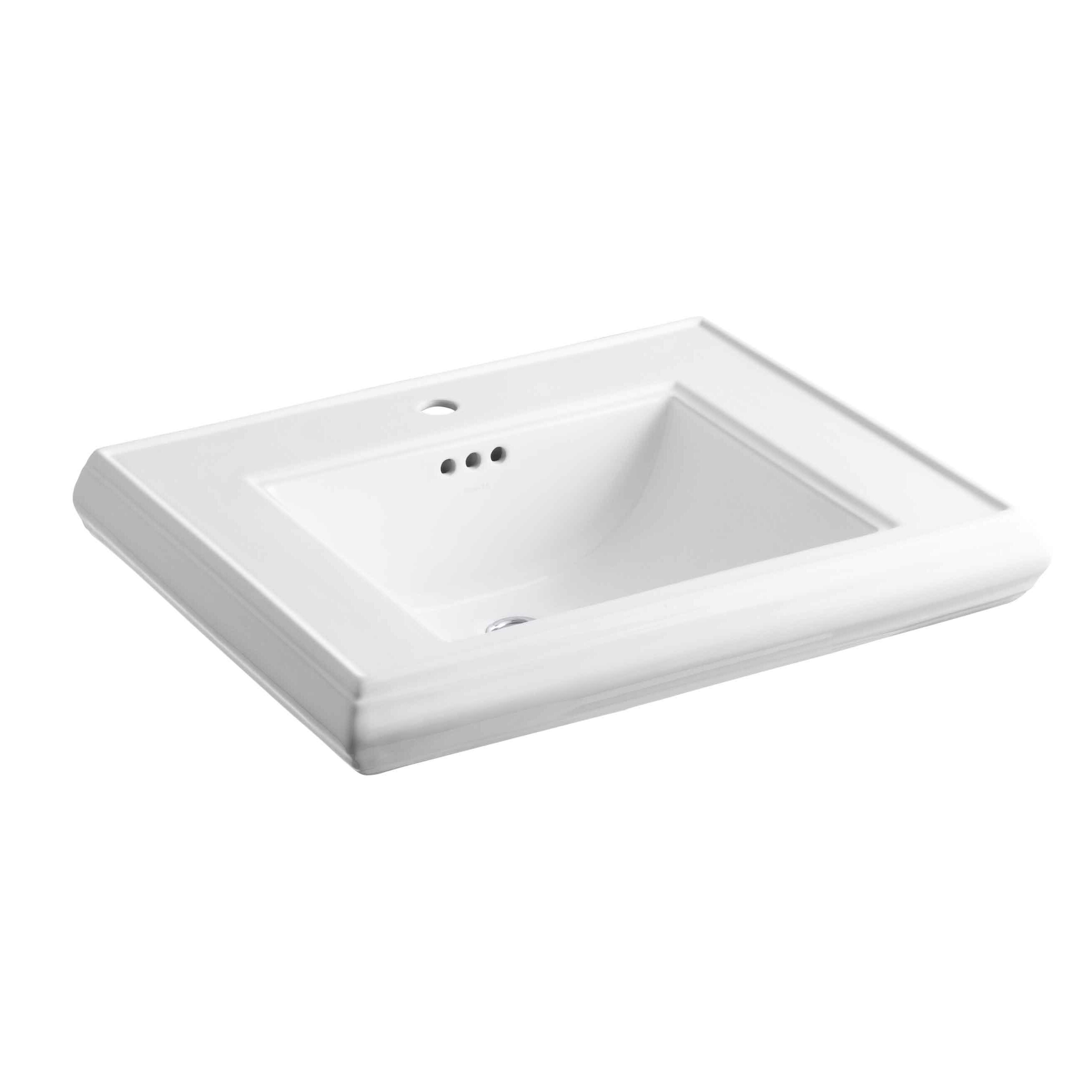 Kohler Memoirs® Rectangular Pedestal Bathroom Sink with Overflow ...