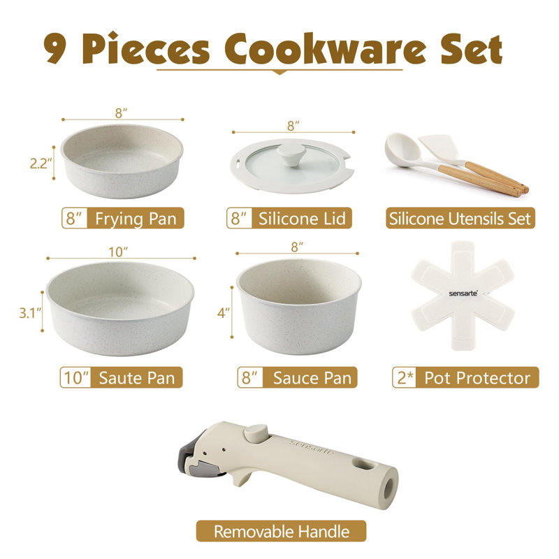 Pany 9 - Piece Aluminum Cookware Set