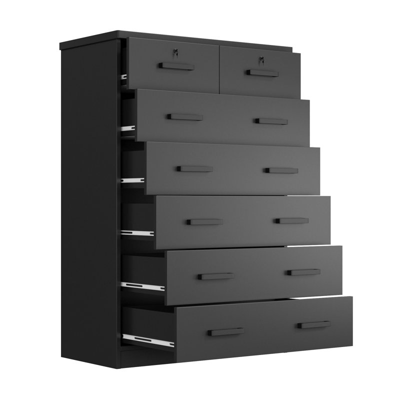 31.50'' W 7 - Drawer Dresser, Black