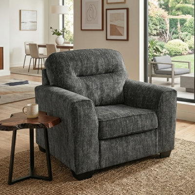 Chaise d'appoint Layla, polyester, rembourrage très moelleux