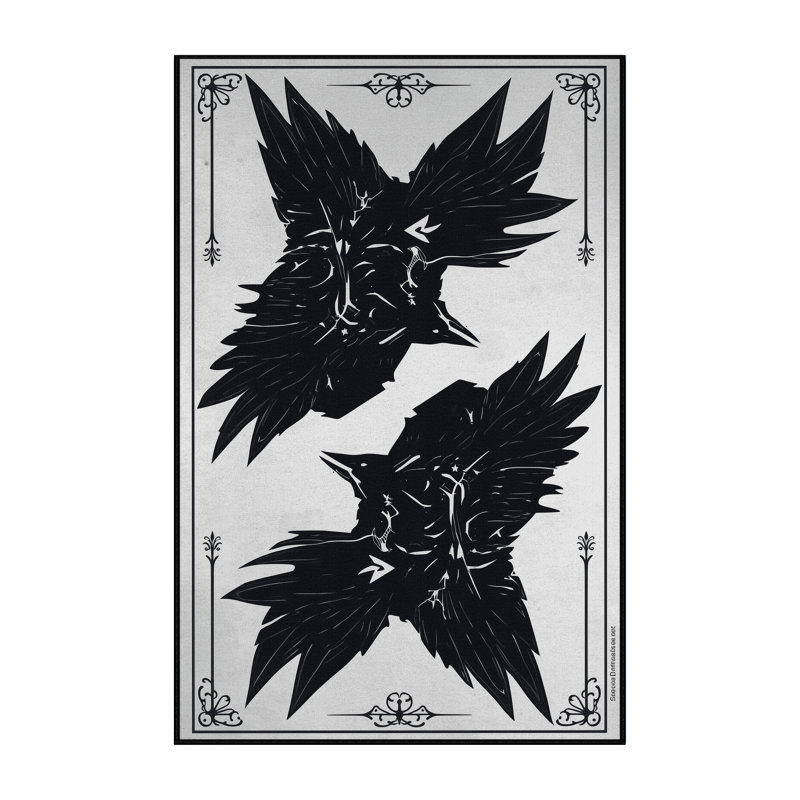 Soft Plush Faye Halloween Modern & Contemporary Abstract Area Rug in Gray – Black Binding, 7x10