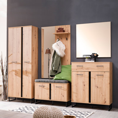 Dutch Hallway Set with Storage Bench and Shoe Storage