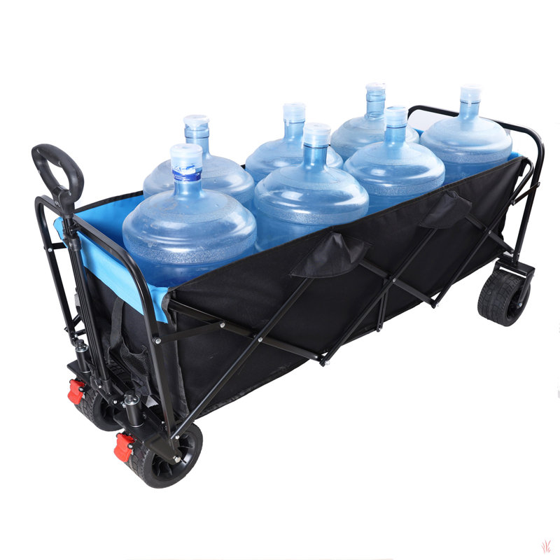 Chariot à chariot extensible Big Long, Noir / Bleu,  H 3 pi 02 po x l 2 pi 53 po x P 1 pi 26 po