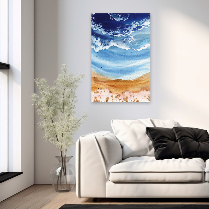 Beachy and Contemporary Serene Seaside, H 36 po x l 24 po