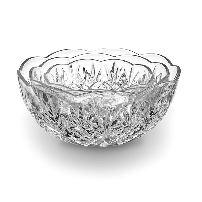 Dublin Crystal 3 Piece Scalloped Serving Bowl Set