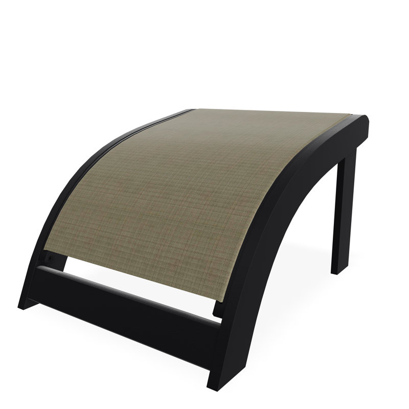 Repose-pieds Adirondack en polymère de qualité marine, Pierre Elevation, Noir