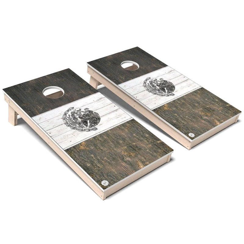 Ensemble de planches de cornhole composites toutes saisons International Flag, Ajouter des lumières DEL