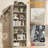 6-Shelf Corner Bookcase,Sturdy Red Storage for Home Office,Living Room-431522137