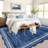 Machine Washable Rug with Rubber Backing Border Design Non-Slip Carpet for Living Room, Bedroom, Dining Room, Office, Playroom-2087818733