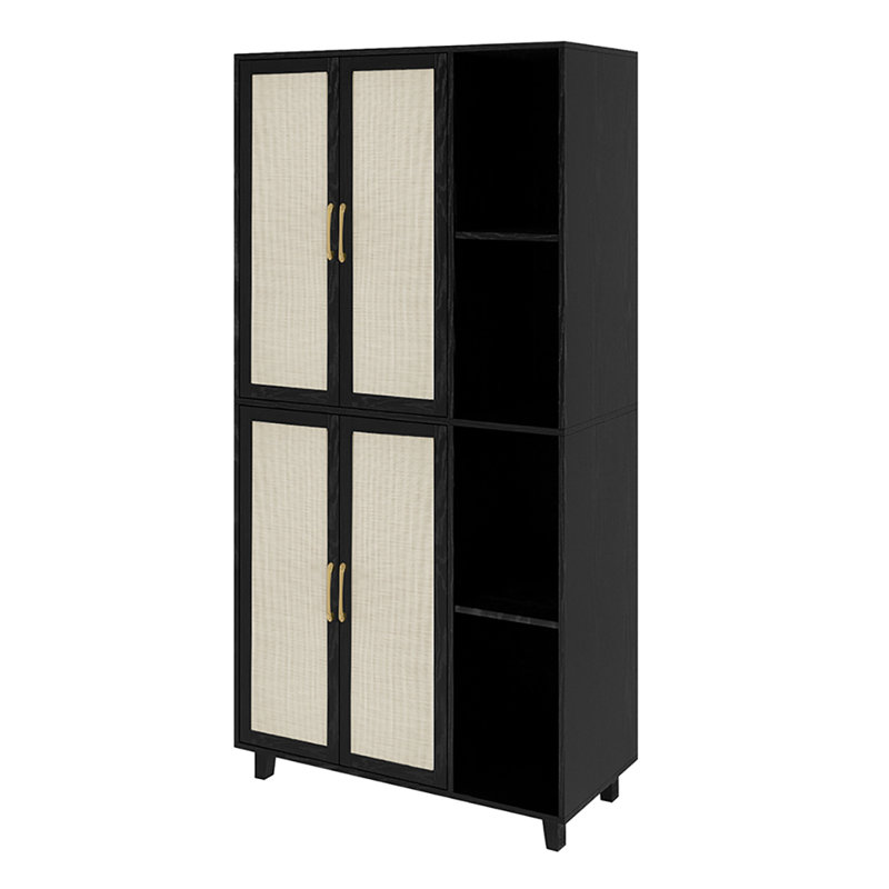 Medium Density Fiberboard (MDF) Storage System, Noir