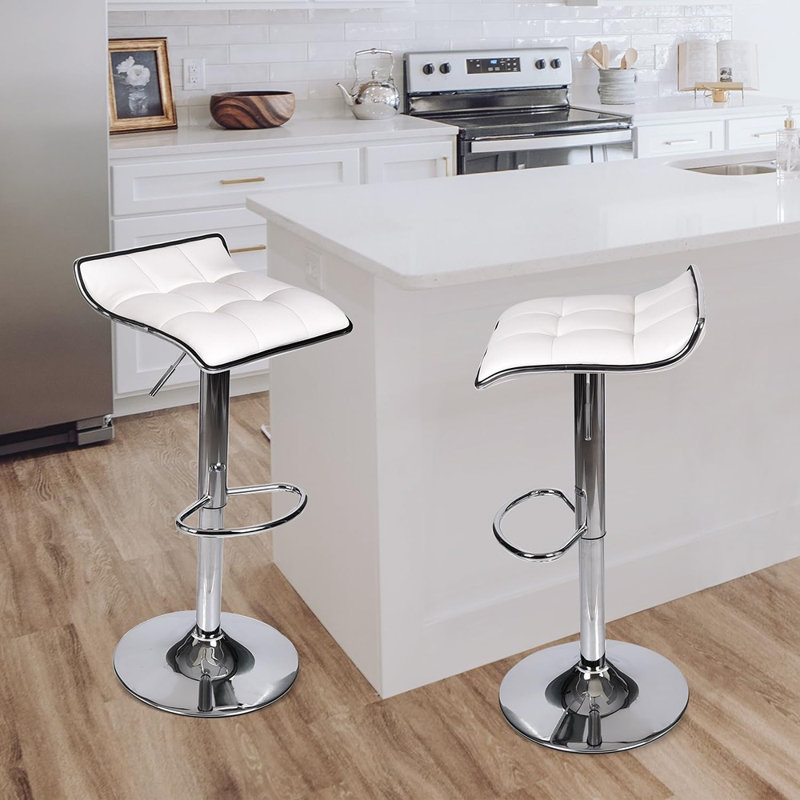 Ensemble de 2 tabourets de bar, tabourets de bar réglables et relevables au gaz, ...
