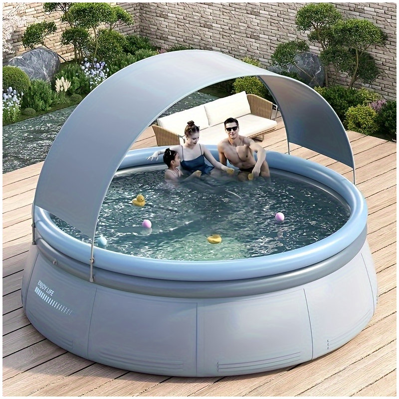 Piscine extérieure gonflable, L 94,79 po x H 26,28 po