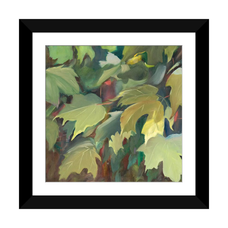 « leaf array i », impression sur toile, Papier d'art encadré noir, Blanc, H 24 po x l 24 po x P 1 po